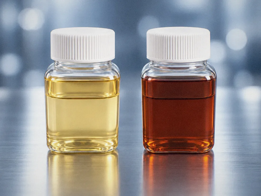 KG-2B and KG-3B cast iron rust preventive oil sample bottles