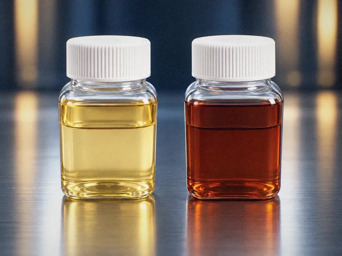 KG-4A and KG-4B powder metallurgy rust preventive oil sample bottles